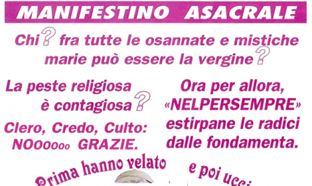 Manifesto scandalo nella Chiesa.